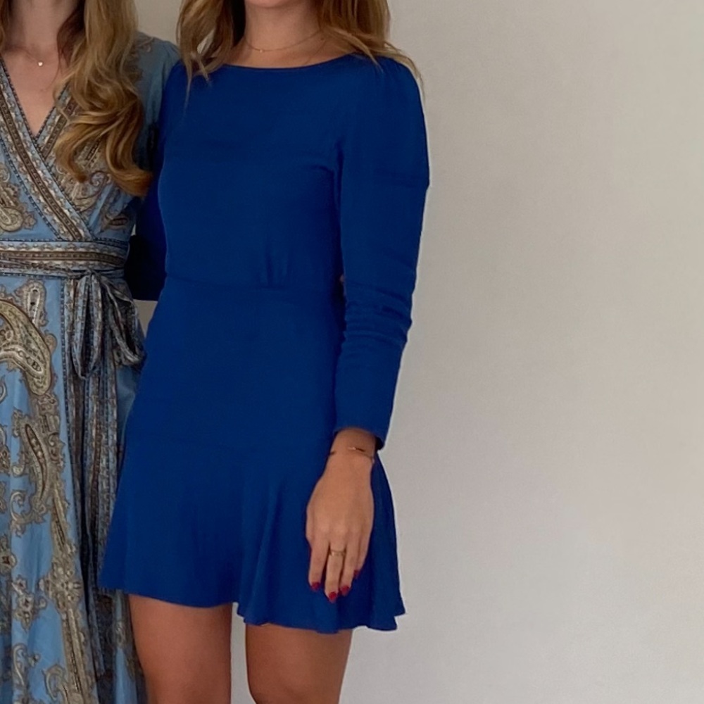 & Other Stories Royal blue beautiful silky dress